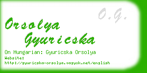 orsolya gyuricska business card